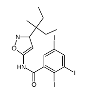 2,3,5-triiodo-N-[3-(3-methylpentan-3-yl)-1,2-oxazol-5-yl]benzamide结构式