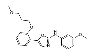 N-(3-methoxyphenyl)-5-[2-(3-methoxypropoxy)phenyl]-1,3-oxazol-2-amine结构式