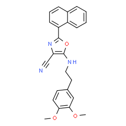 5-{[2-(3,4-dimethoxyphenyl)ethyl]amino}-2-(naphthalen-1-yl)-1,3-oxazole-4-carbonitrile Structure