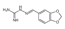 Hydrazinecarboximidamide,2-(1,3-benzodioxol-5-ylmethylene)- Structure