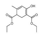 4-hydroxy-6-methyl-cyclohexa-3,5-diene-1,3-dicarboxylic acid diethyl ester Structure