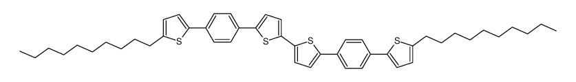 2-decyl-5-[4-[5-[5-[4-(5-decylthiophen-2-yl)phenyl]thiophen-2-yl]thiophen-2-yl]phenyl]thiophene Structure