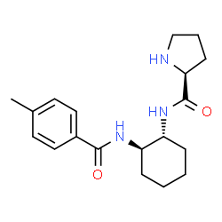 (S)-N-((1R,2R)-2-(4-Methylbenzamido)cyclohexyl)pyrrolidine-2-carboxamide结构式