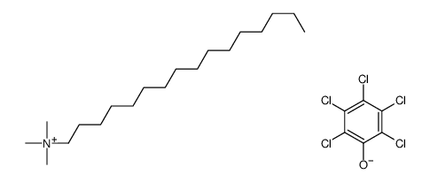 hexadecyl(trimethyl)azanium,2,3,4,5,6-pentachlorophenolate结构式