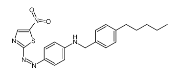 4-[(5-nitro-1,3-thiazol-2-yl)diazenyl]-N-[(4-pentylphenyl)methyl]aniline结构式