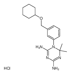 4,6-diamino-1,2-dihydro-2,2-dimethyl-1<3-<(cyclohexyloxy)methyl>phenyl>-s-triazine hydrochloride Structure