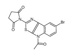 1-(4-acetyl-7-bromo-[1,3]thiazolo[5,4-b]indol-2-yl)pyrrolidine-2,5-dione Structure