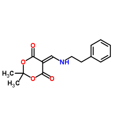 2,2-Dimethyl-5-{[(2-phenylethyl)amino]methylene}-1,3-dioxane-4,6-dione Structure