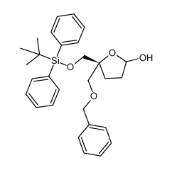 5-[(2,2-dimethyl-1,1-diphenyl-1-silapropoxy)methyl]-5-[(phenylmethoxy)methyl]oxolan-2-ol Structure