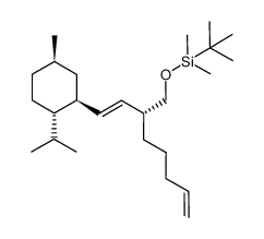 tert-butyl-{2-[2-(2-isopropyl-5-methyl-cyclohexyl)-vinyl]-hept-6-enyloxy}-dimethyl-silane Structure