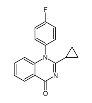 4(1H)-Quinazolinone, 2-cyclopropyl-1-(4-fluorophenyl) Structure