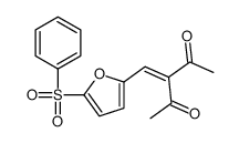 3-[[5-(benzenesulfonyl)furan-2-yl]methylidene]pentane-2,4-dione Structure