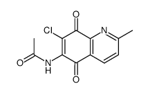 N-(7-chloro-2-methyl-5,8-dioxo-5,8-dihydro-[6]quinolyl)-acetamide Structure