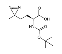 2-[(tert-butoxycarbonyl)amino]-4-(3-methyl-3H-diazirin-3-yl)butanoic acid结构式