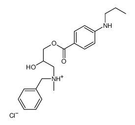 benzyl-[2-hydroxy-3-[4-(propylamino)benzoyl]oxypropyl]-methylazanium,chloride Structure