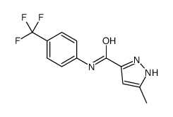 5-methyl-N-[4-(trifluoromethyl)phenyl]-1H-pyrazole-3-carboxamide结构式