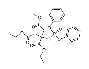 2-diphenoxyphosphoryloxy-propane-1,2,3-tricarboxylic acid triethyl ester结构式