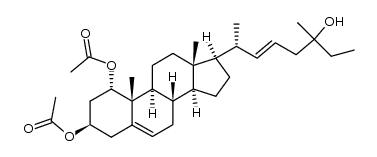 (22E,25ξ)-1α,3β-diacetoxy-26-homocholesta-5,22-dien-25-ol结构式