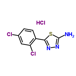 5-(2,4-DICHLOROPHENYL)-1,3,4-THIADIAZOL-2-YLAMINE HYDROCHLORIDE结构式