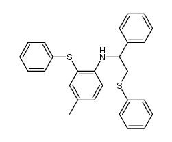 1-phenyl-1-[2-(phenylthio)-4-methylphenylamino]-2-(phenylthio)ethane Structure