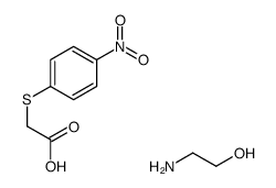 ACETIC ACID, ((4-NITROPHENYL)THIO)-, compd. with 2-AMINOETHANOL (1:1) Structure