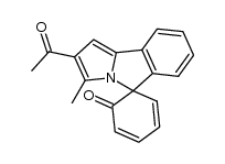 spiro(2-acetyl-3-methylpyrrolo[1,2-a]isoindole-5,2'-cyclohexadien-1'-one)结构式