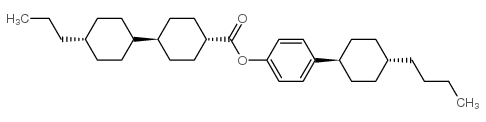 反式,反式-4'-丙基-二环己基-4-羧酸4-(反式-4-丁基-环己基)-苯基酯结构式