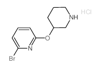 2-Bromo-6-(3-piperidinyloxy)pyridine hydrochloride structure