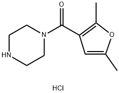 1-(2,5-Dimethylfuran-3-carbonyl)piperazine Hydrochloride Structure