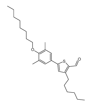 5-(3,5-dimethyl-4-octoxyphenyl)-3-hexylthiophene-2-carbaldehyde Structure