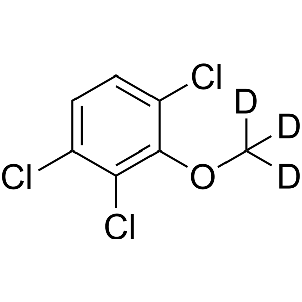 2,3,6-Trichloroanisole-d3结构式