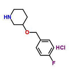 3-[(4-Fluorobenzyl)oxy]piperidine hydrochloride (1:1) Structure