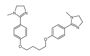 1-methyl-2-[4-[4-[4-(1-methyl-4,5-dihydroimidazol-2-yl)phenoxy]butoxy]phenyl]-4,5-dihydroimidazole Structure