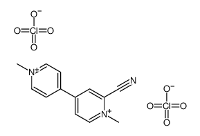 1-methyl-4-(1-methylpyridin-1-ium-4-yl)pyridin-1-ium-2-carbonitrile,diperchlorate Structure