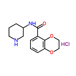 2,3-Dihydro-benzo[1,4]dioxine-5-carboxylic acid piperidin-3-ylamide hydrochloride结构式