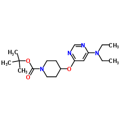 4-(6-Diethylamino-pyrimidin-4-yloxy)-piperidine-1-carboxylic acid tert-butyl ester图片