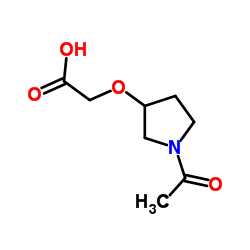 [(1-Acetyl-3-pyrrolidinyl)oxy]acetic acid Structure