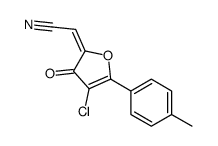 (2E)-2-[4-chloro-5-(4-methylphenyl)-3-oxofuran-2-ylidene]acetonitrile结构式