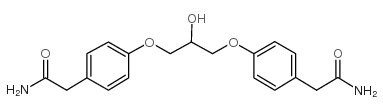 2-[4-[3-[4-(2-amino-2-oxoethyl)phenoxy]-2-hydroxypropoxy]phenyl]acetamide structure