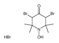 3,5-dibromo-1-hydroxy-4-oxo-2,2,6,6-tetramethylpiperidine hydrobromide结构式