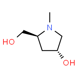 2-Pyrrolidinemethanol,4-hydroxy-1-methyl-,trans-(9CI) structure