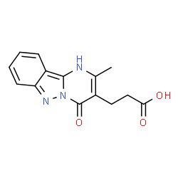 3-(2-Methyl-4-oxo-1,4-dihydropyrimido[1,2-b]indazol-3-yl)propanoic acid结构式