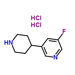 3-Fluoro-5-(4-piperidinyl)pyridine dihydrochloride structure