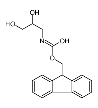 9H-fluoren-9-ylmethyl N-(2,3-dihydroxypropyl)carbamate structure