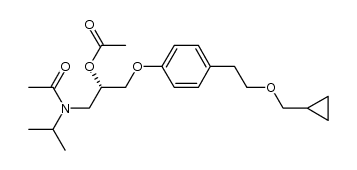 (S)-1-(4-(2-(cyclopropylmethoxy)ethyl)phenoxy)-3-(N-isopropylacetamido)propan-2-yl acetate结构式