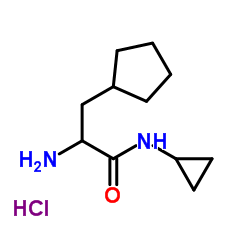 3-Cyclopentyl-N-cyclopropylalaninamide hydrochloride (1:1) Structure