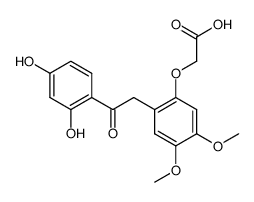 [2-(2,4-dihydroxy-phenacyl)-4,5-dimethoxy-phenoxy]-acetic acid Structure