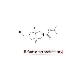 rel-tert-Butyl (3aR,6aS)-5-(hydroxymethyl)hexahydrocyclopenta[c]pyrrole-2(1H)-carboxylate Structure