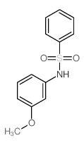 Benzenesulfonamide,N-(3-methoxyphenyl)-结构式