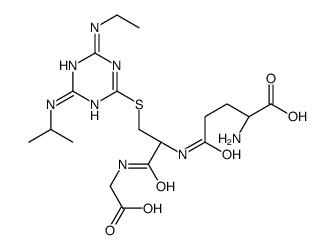 (2S)-2-amino-5-[[(2R)-1-(carboxymethylamino)-3-[[4-(ethylamino)-6-(propan-2-ylamino)-1,3,5-triazin-2-yl]sulfanyl]-1-oxopropan-2-yl]amino]-5-oxopentanoic acid structure